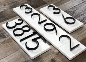 5" Floating House Address Numbers, Modern Mailbox Number, Metal Black - Picture 1 of 23