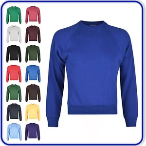 Crew Neck Sweatshirt 2 yrs to Adult Quality Cotton/Acrylic - Picture 1 of 30