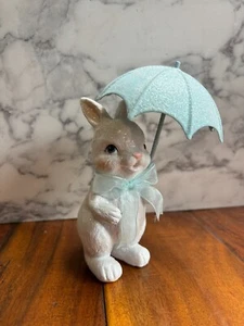 Conejo de Pascua con estatuilla paraguas 5,5" (H) x 2" (W) - Imagen 1 de 7