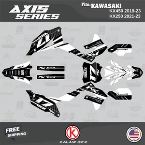 Kit Gráficos para KAWASAKI KX450 (2019-2023) Serie Eje - BLANCO - Imagen 1 de 6