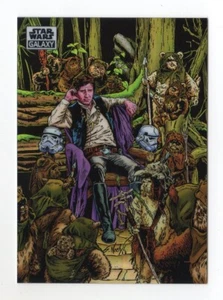 2021 Topps Chrome Star Wars Galaxy Refractor #33 New Friends - Picture 1 of 3