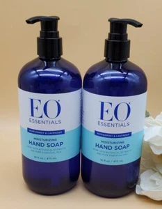 2~E0 Essentials Peppermint & Lavender Moisturizing Hand Soap 16 fl New  - Picture 1 of 5