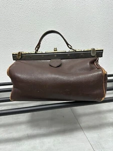 Maulbeer sehr alter Arztkoffer Vintage Tasche Antiquitäten Reisekoffer - Bild 1 von 17