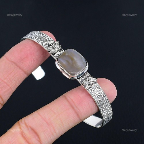 VALENTINO Braccialetto tubo naturale agata argento sterling 925 regolabile per ragazze