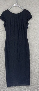Vestido Dress the Population Grande Negro Encaje Bodycon Midi Gótico Oscuro Cottagecore - Imagen 1 de 10