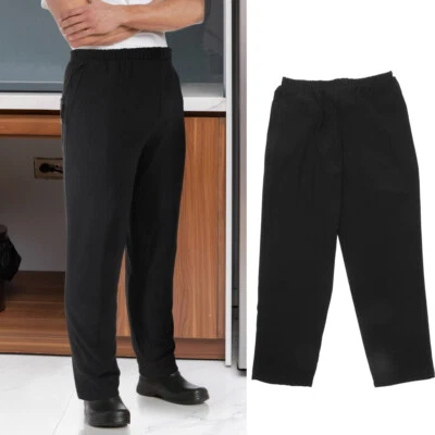 Chef's Workwear Durable Trousers Breathable Material Chef Pants Black - Image 1 of 4