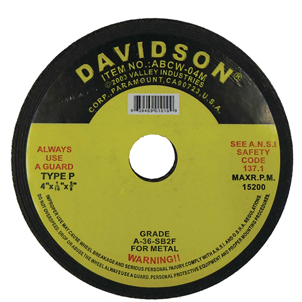 Rueda de corte de metal de 4" Foto 1 de 1