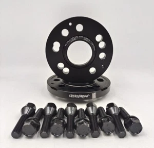 ABARTH 4x98 15mm HUBCENTRIC WHEEL SPACER PAIR FIAT ABARTH 500 595 KILLALLCHROME - Picture 1 of 1