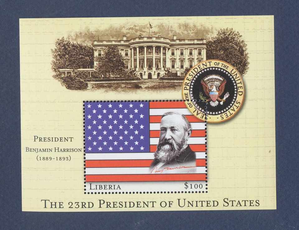 LIBERIA - Benjamin Harrison, 23rd President of the United States - 2001 --b - Image 1 of 1