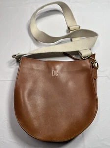 VTG Madewell The Transport Crossbody Saddle Bag Brown Leather Adjustable Strap - Picture 1 of 9
