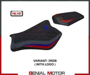 Velvet window saddle cover Ros-black + T.I.Honda CBR 1000 RR logo 2008>2016 - Picture 1 of 2