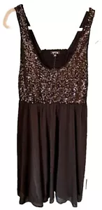 NWT XL Black Sleeveless with sequins Homecoming semiformal party dress - Picture 1 of 3