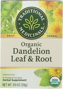 Traditional Medicinals Organic Dandelion Leaf & Root Herbal Tea, Pack of 6 - Picture 1 of 2