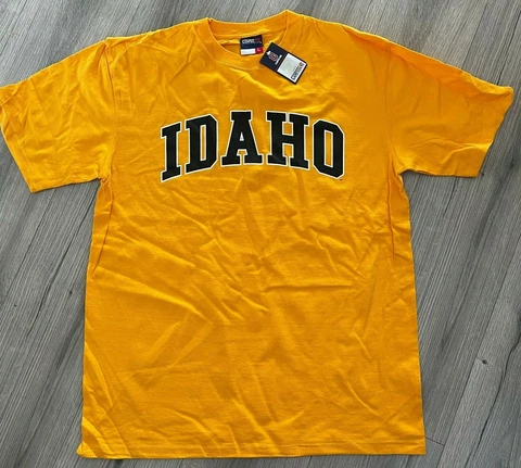 CampusOne NCAA IDAHO Gold Cotton Tshirt Bold Black Letters Men's Sizes S-XL Cover