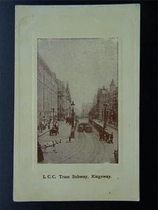 London Borough of Camden KINGSWAY L.C.C. Tram Subway Old Postcard by E.L.P. Co. - Picture 1 of 2