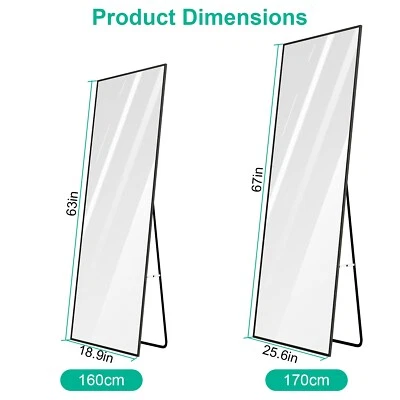Full Length Mirror Extra Large Floor Mirror with U-shaped Stand - Image 1 of 4