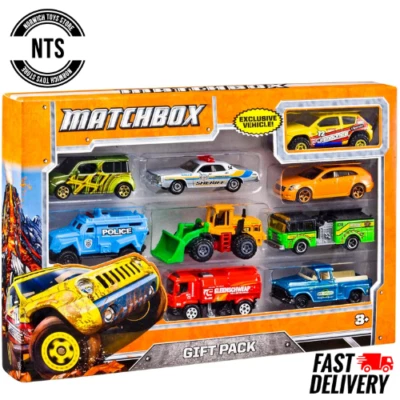 Matchbox 9-Pack 1:64 Die-Cast Cars Set Realistic Vehicles Kids Collector Gift - Image 1 of 4