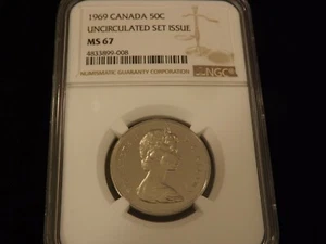 1969    50c         Canada          NGC  MS 67 - Picture 1 of 2