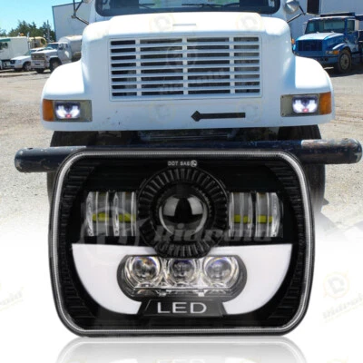 For International Harvester 9900 4700 4800 4900 8100 3800 7x6" Led Headlight 1PC - Image 1 of 4