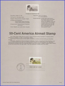 USA7 #C131 U/A SOUVENIR PAGE FDC Bering Land Bridge - Picture 1 of 1