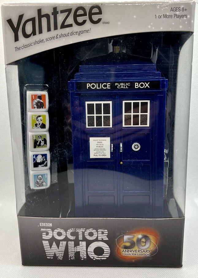 Yahtzee Doctor Who Tardis Call Box 50th Anniversary Collector's Edition - NEW - Image 1 of 1