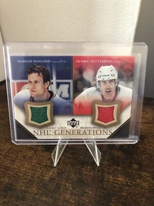 2005-06 UD Hockey NHL Generations Dual - NASLUND/ZETTERBURG #D-NZ - GREEN/RED!! - Picture 1 of 2