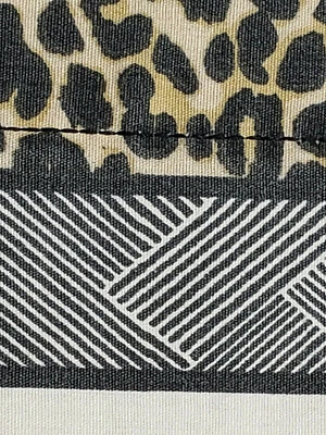 Sábana plana vintage con borde de leopardo de 1 resorte doble sin hojas de hierro negro tostado Foto 1 de 4