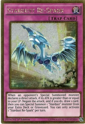 Stardust Re-Spark PGL2-EN020 Gold Secret Rare Yu-Gi-Oh Card 1st Edition New - Image 1 of 3