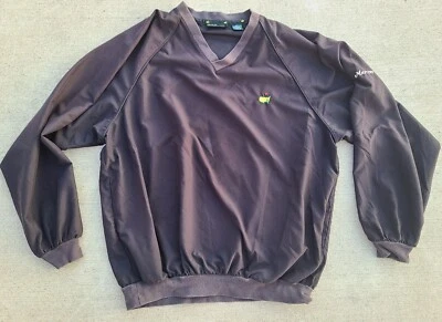 Master's Collection Long Sleeve V Neck Pullover Windbreaker Black Large FLAW - Image 1 of 4