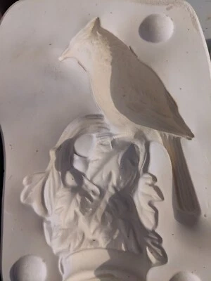 Vintage Slip Casting Ceramic Mold Sitting Bird Bluejay - Image 1 of 3