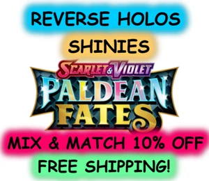 Pokemon SV Paldean Fates Choose Your Card! Reverse Holo Double Shiny Ultra Rares - Picture 1 of 116