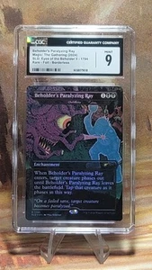 MTG Beholder's Paralyzing Ray - Oubliette #1794 D&D Foil Secret Lair CGC 9 Mint - Picture 1 of 8