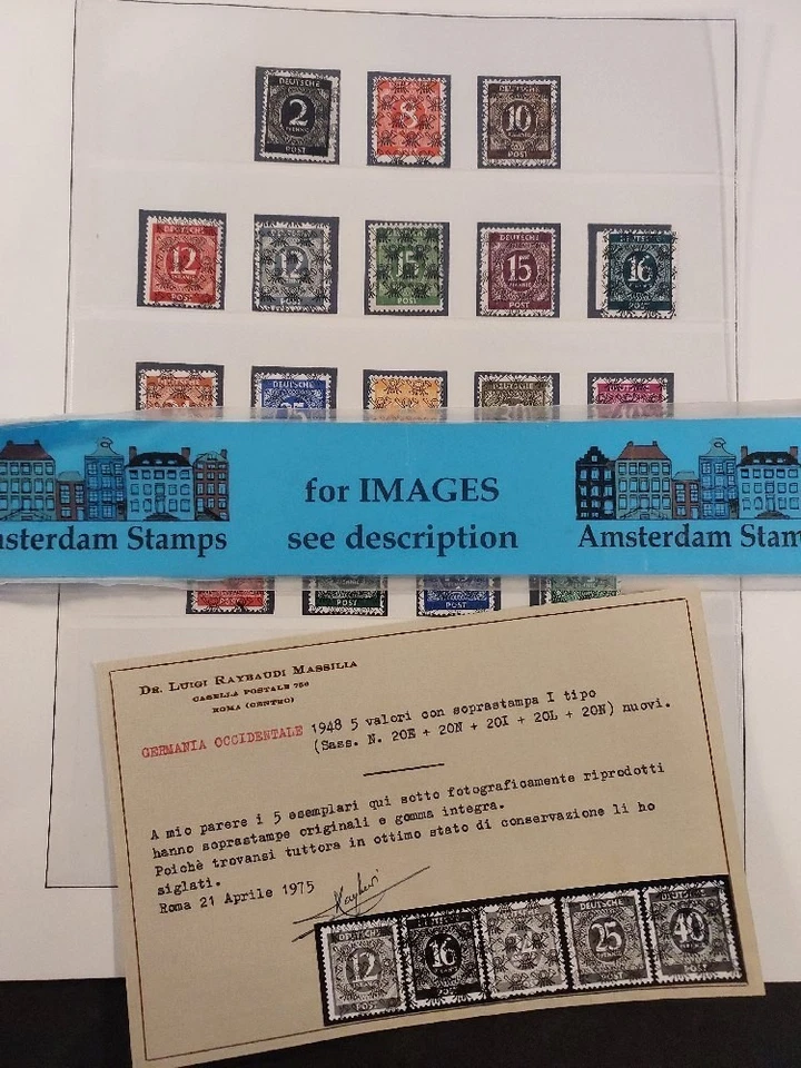 Germany Bizone 1948 52II-68II vf MNH + signed + Cert set High Cat Value TOP - Image 1 of 1