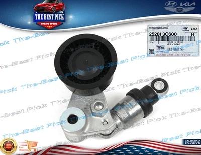 ⭐GENUINO⭐ Tensor de correa OEM para Hyundai Genesis 2009-16 y cupé 3,8 L 252813C600 Foto 1 de 4