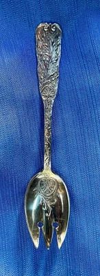 Gorham St. Garfo de sorvete Cloud prata esterlina 5" corte brilhante ouro lavagem 1885 - Imagem 1 de 4