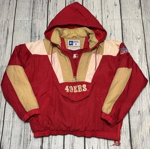 Chaqueta de fútbol americano parka Starter vintage de los San Francisco 49ers para hombre talla mediana NFL - Imagen 1 de 13