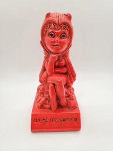 Vintage 1971 'Let Me Lite Your Fire' Red She Devil figure by Paula W223 - USA - Picture 1 of 8