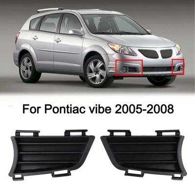 Rejillas exteriores de cubierta de luz antiniebla inferior para parachoques delantero 2 piezas para Pontiac Vibe 2005-2008 Foto 1 de 4