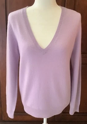 💕💕Colorful   Stylish Joe fresh 100%Cashmere Sweater Pullover Solid   PurpleM - Image 1 of 4