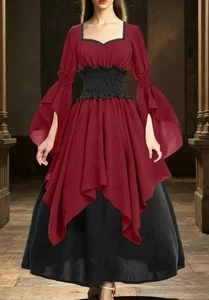 Vestido Renacentista Disfraz Medieval Vestidos Victorianos Mujer - Talla S - Imagen 1 de 3