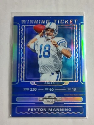 2019 Optic Winning Ticket Peyton Manning /99 Silver Prizm - Image 1 of 2