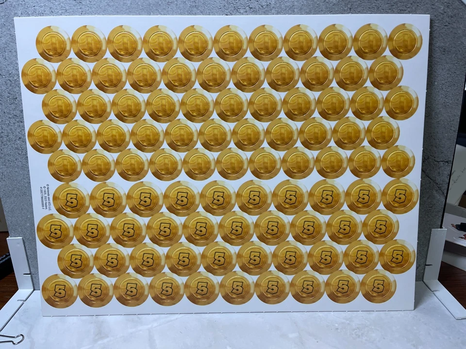 Película Monopoly Super Mario Bros 2023 - Monedas de cartón de repuesto (sin perforar) Foto 1 de 1