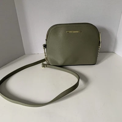Steve Madden Olive Green Dome Crossbody Bag Chain Strap Purse Adj Strap - Image 1 of 4