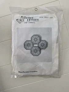 Better Homes BLAU PERSISCH Nadelspitze Untersetzer 4er Set Vintage versiegelt NEU - Bild 1 von 5