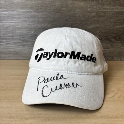 Taylormade Hat Cap Strap Back Womens One Size White Golf Paula Creamer Signed - Image 1 of 4
