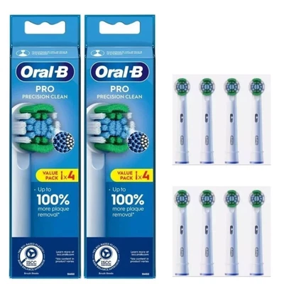 Oral-B Pro Precision Clean Replacement Toothbrush Heads White Pack of 8