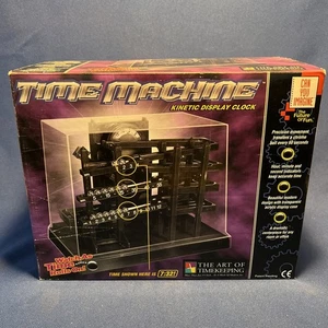Vintage Time Machine Kinetic Display Clock Rolling Chrome Ball Neu - Bild 1 von 2