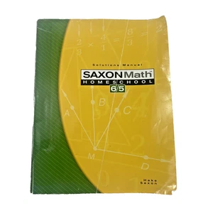 Saxon Math 6/5 Solutions Manual Third Edition Softcover Hake Homeschool Book - Picture 1 of 10
