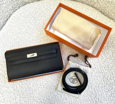 Cartera Hermes Kelly To Go negra negra negra Epsom paladio herrajes nueva en caja Foto 1 de 4