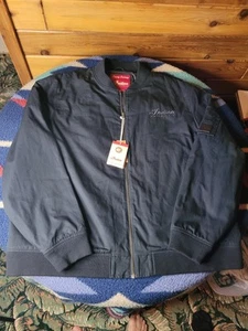 Giacca moto indiana uomo 3XL nera bomber foderata full zip nuova con etichetta - Foto 1 di 12